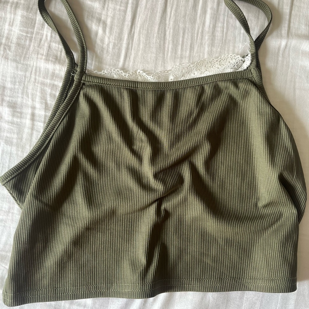 aesthetic green lace top - Picture 2 of 2